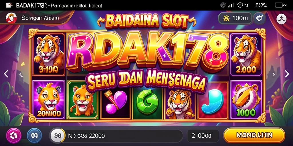 Tampilan gameplay menarik dari permainan slot BADAK178.