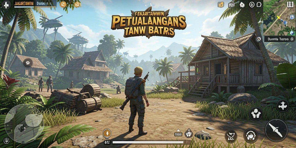 Screenshot JAKARTAWIN menampilkan aksi seru dalam dunia terbuka.